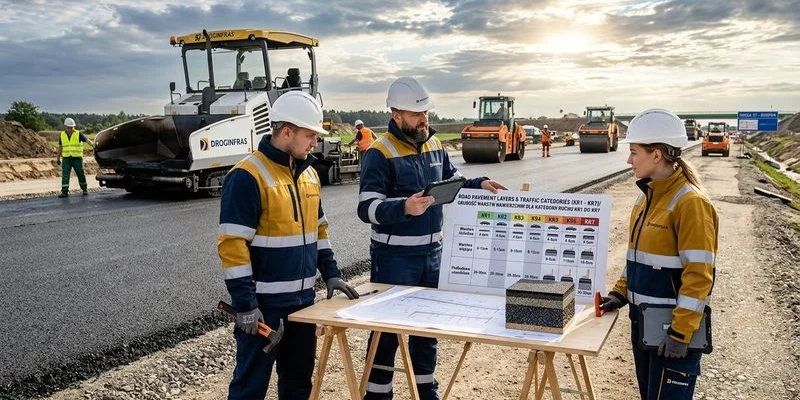 Kategorie ruchu KR1-KR7 i odpowiadające im konstrukcje nawierzchni
